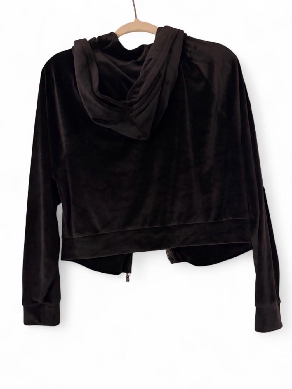 Victoria’s Secret On Point Black Velour Full Zip Hoodie – Size Small